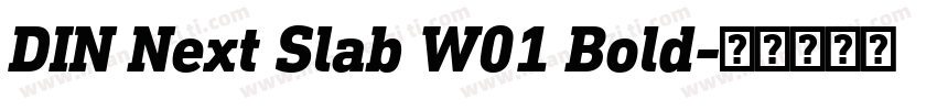 DIN Next Slab W01 Bold字体转换